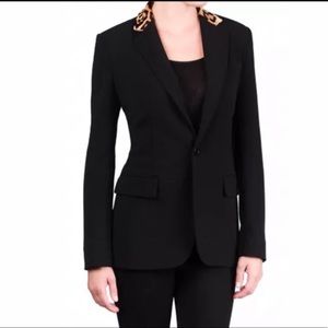 Ralph Lauren Black Label Wool Leopard Collar Blaze